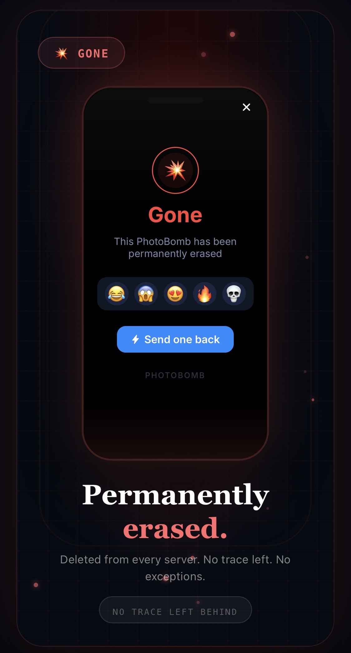 Permanently erased.